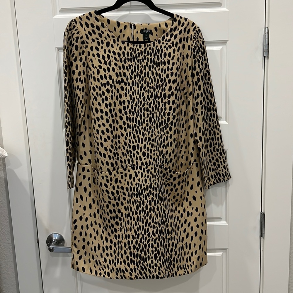 Jcrew classic shift dress - leopard
